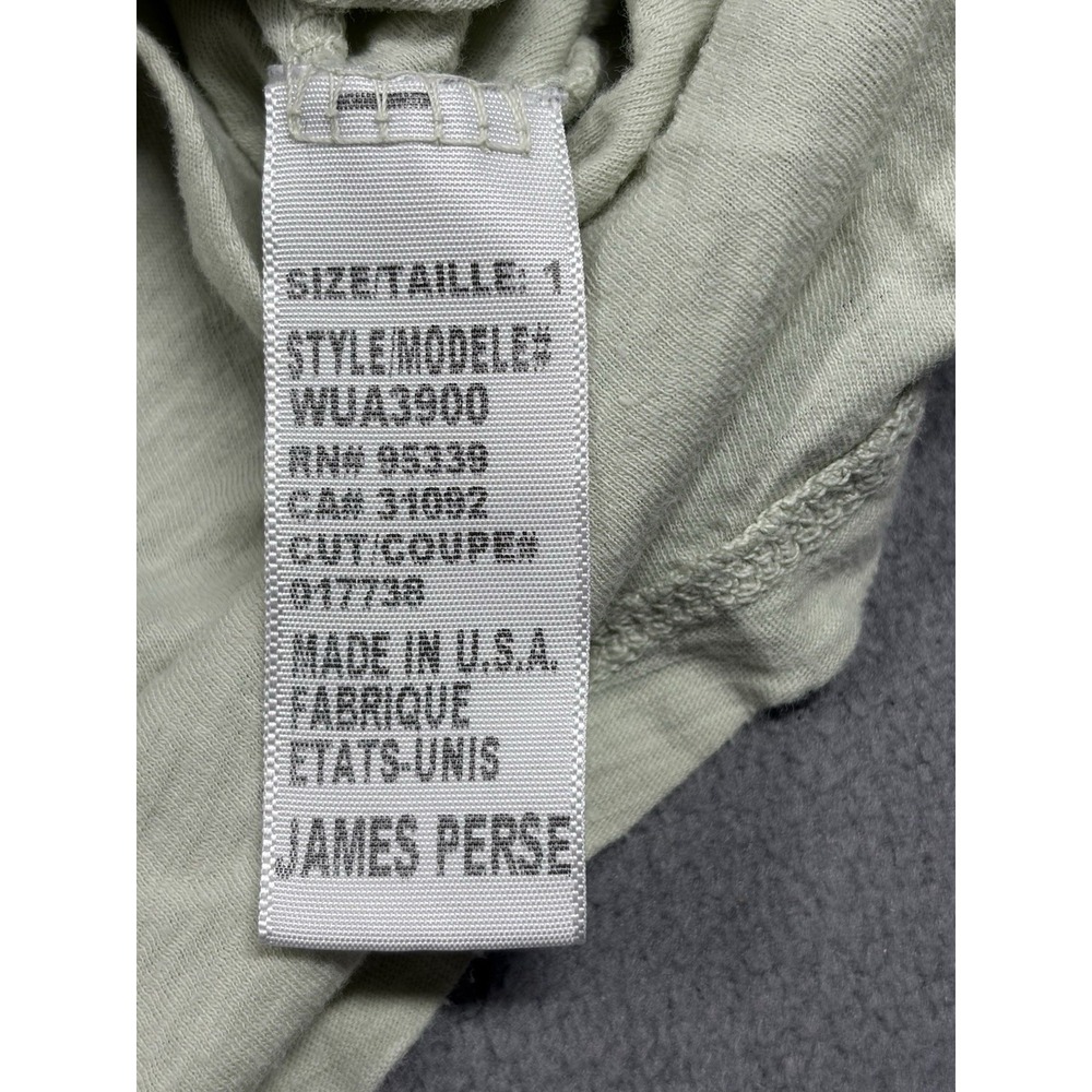 James Perse Slub Cotton Shirt Womens 1 Small Green Lightweight Outdoor Classic - Picture 5 of 9